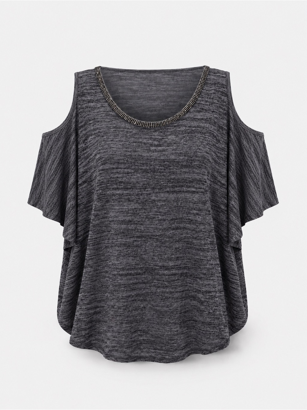 Juicy Couture NWT beaded collar cold shoulder top, medium
